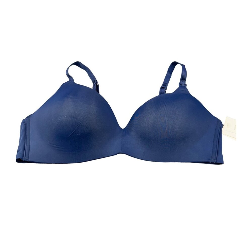 Auden Women's Sz 38C Nursing Bra Lightly Lined Wireless Two Way Straps Blue New